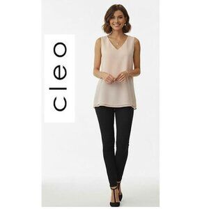 CLEO - Blush coloured sleeveless reversible blouse